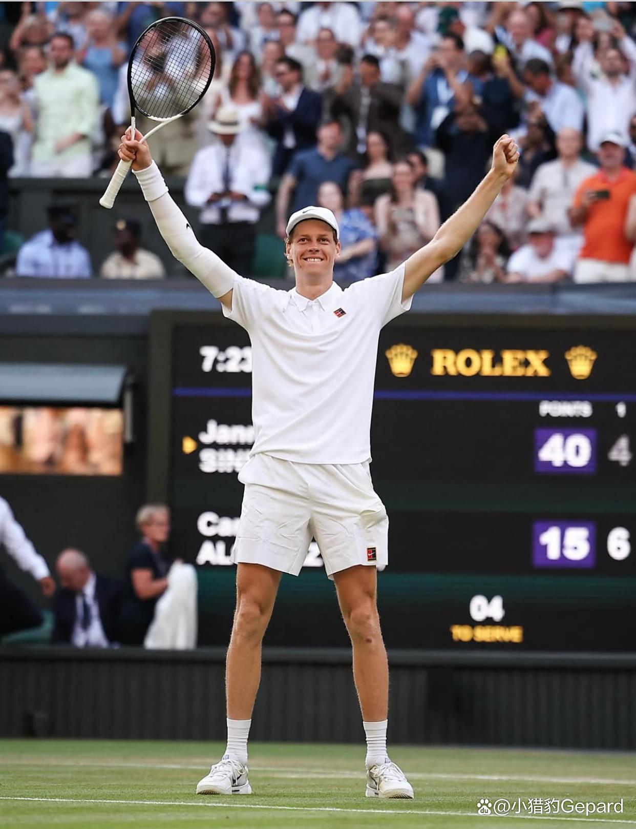 温网碾压戴维斯杯，辛纳刷新纪录